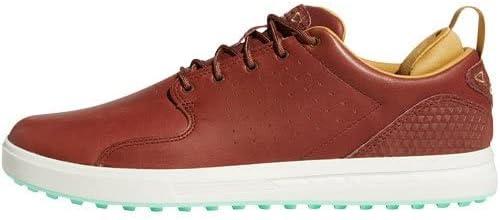 imageadidas Mens Flopshot Spikeless Golf ShoesTan BrownGolden BeigePulse Mint