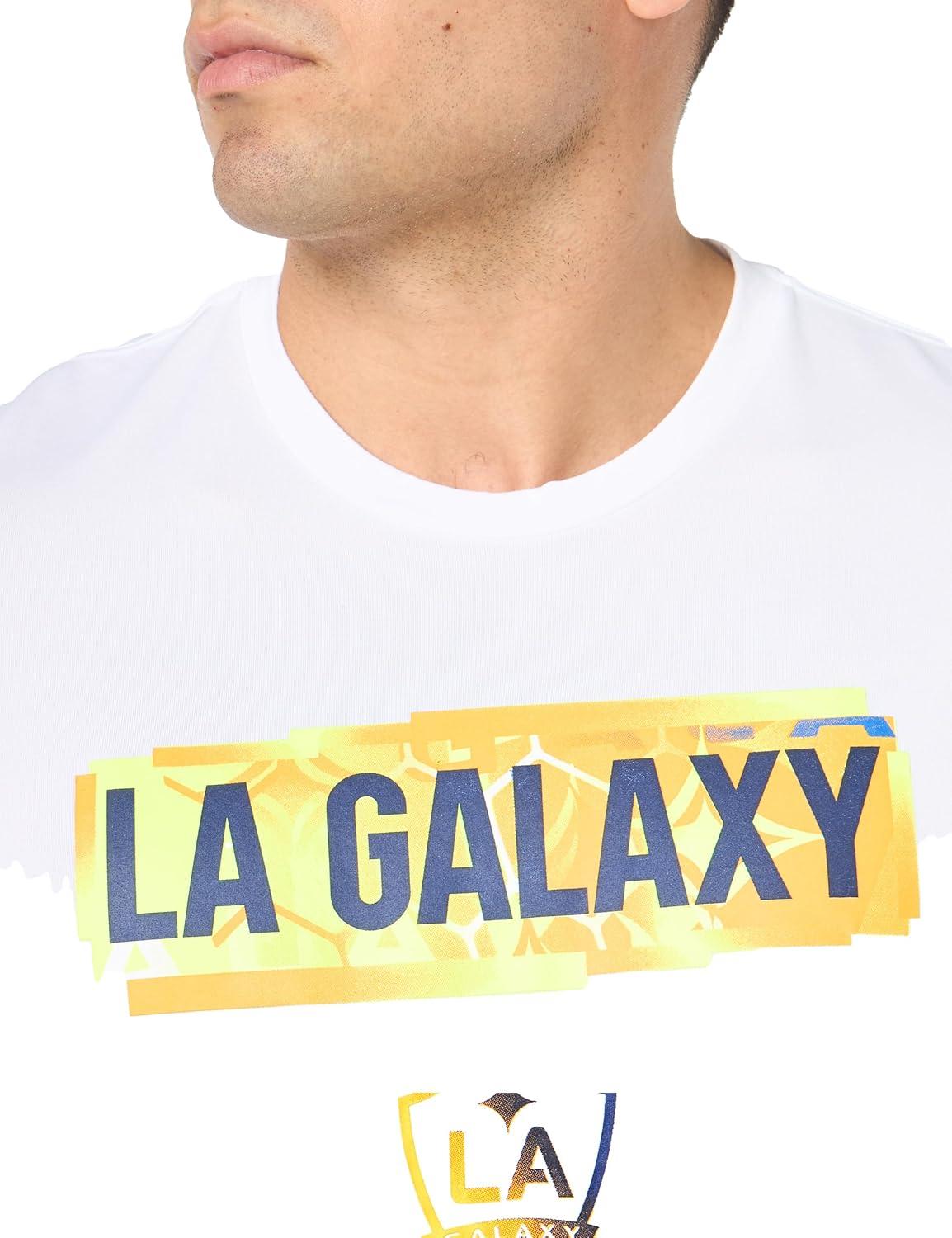 imageadidas Mens La Galaxy MLS Short Sleeve TShirtWhite La Galaxy