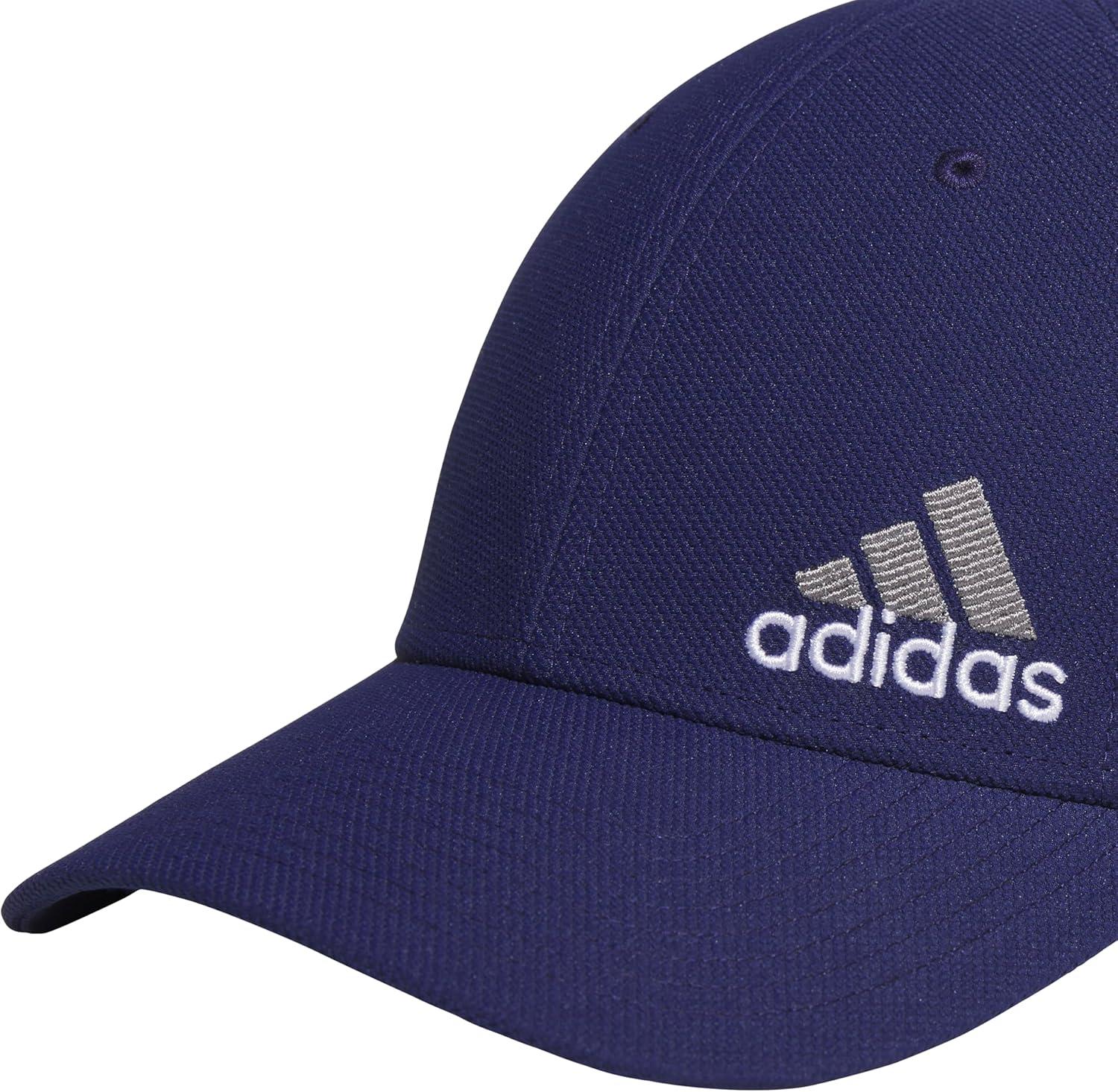 imageadidas Mens Release 3 Structured Stretch Fit CapDark BlueGreyWhite