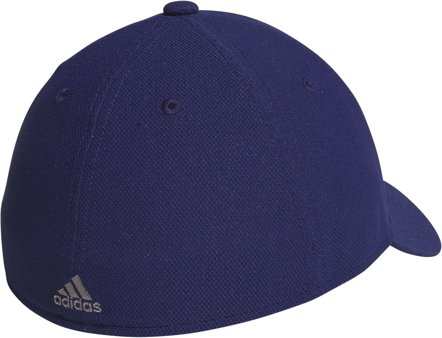 imageadidas Mens Release 3 Structured Stretch Fit CapDark BlueGreyWhite