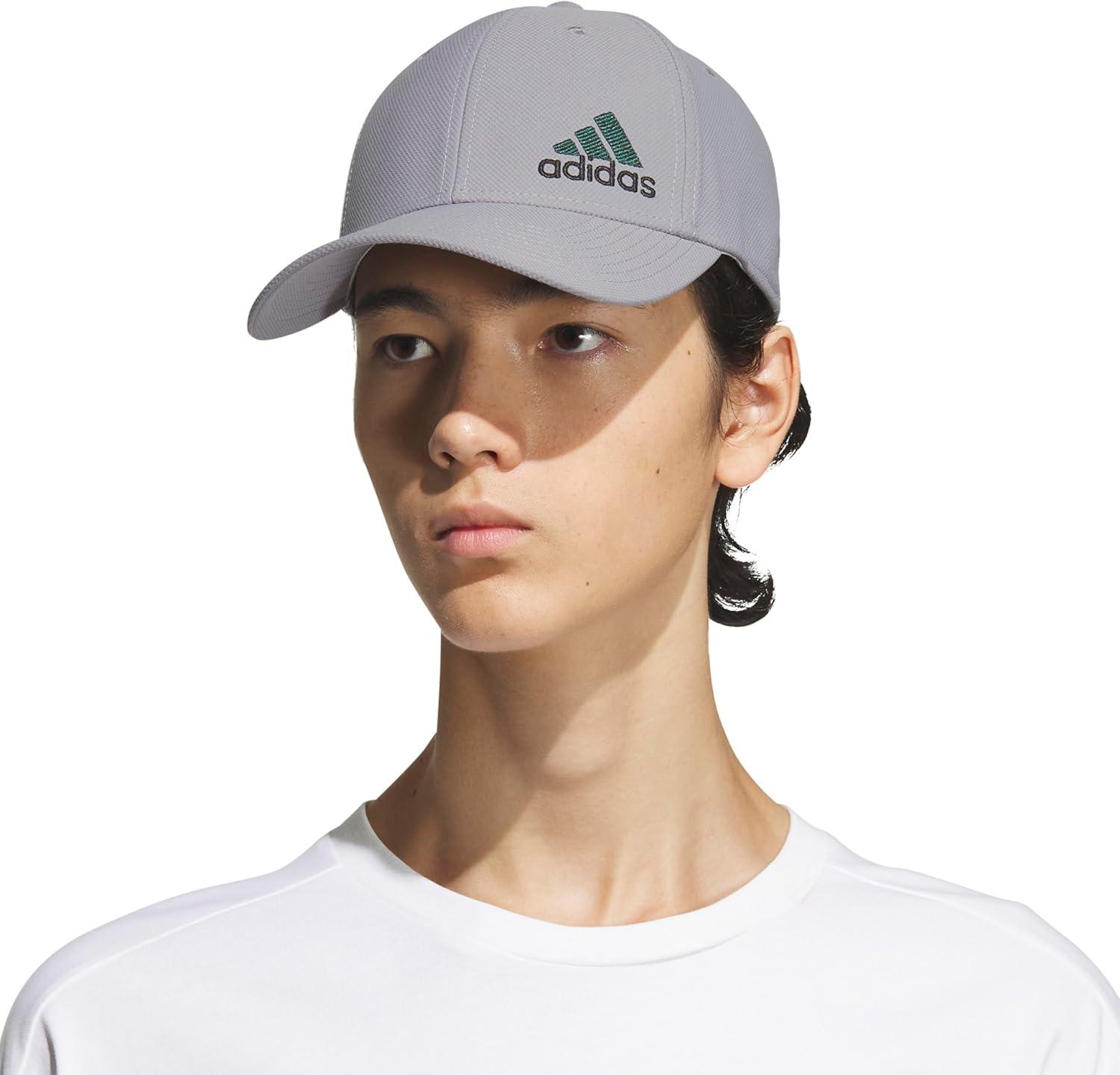 imageadidas Mens Release 3 Structured Stretch Fit CapGreyBlackCollegiate Green