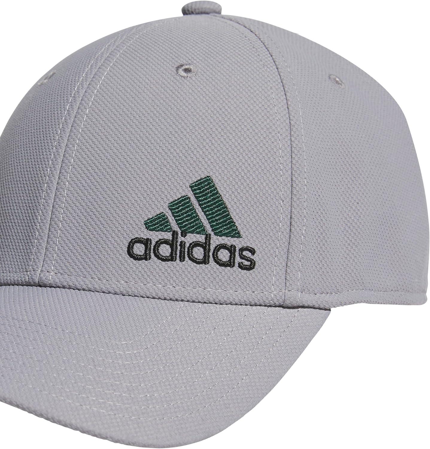 imageadidas Mens Release 3 Structured Stretch Fit CapGreyBlackCollegiate Green
