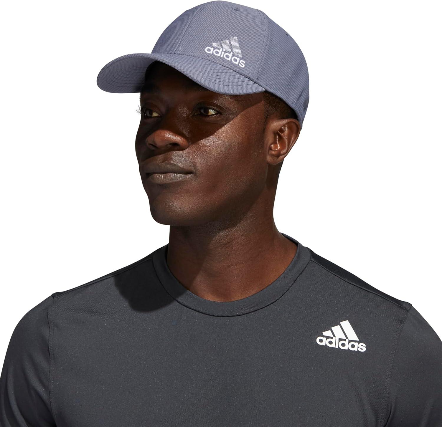 imageadidas Mens Release 3 Structured Stretch Fit CapOnix GreyLight GreyWhite