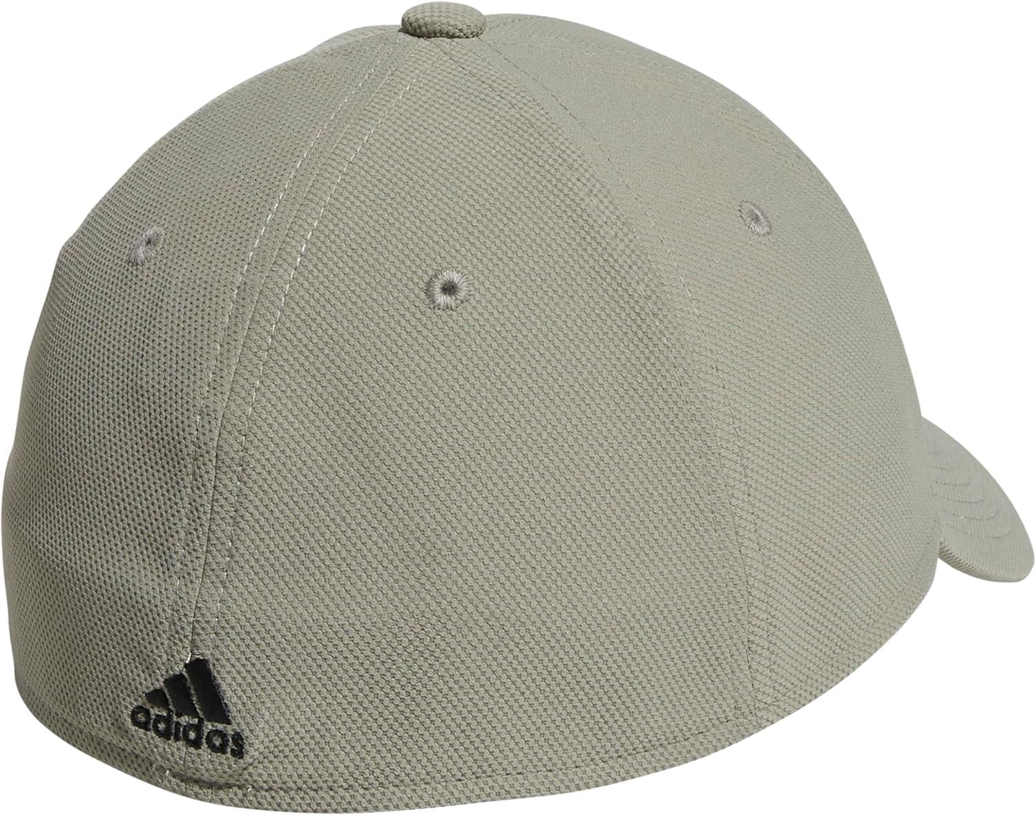 imageadidas Mens Release 3 Structured Stretch Fit CapSilver Pebble GreyBlackWhite
