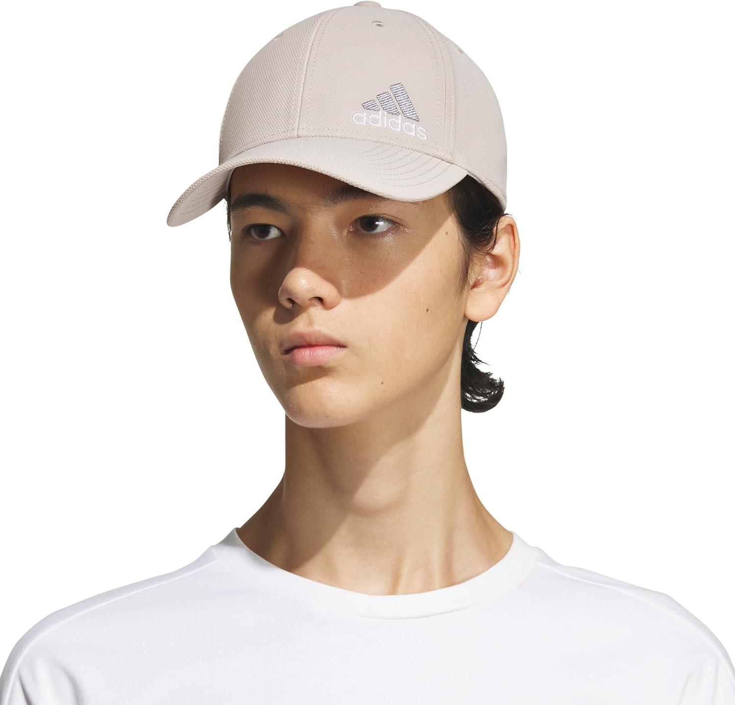 imageadidas Mens Release 3 Structured Stretch Fit CapWonder BeigeWhiteGrey