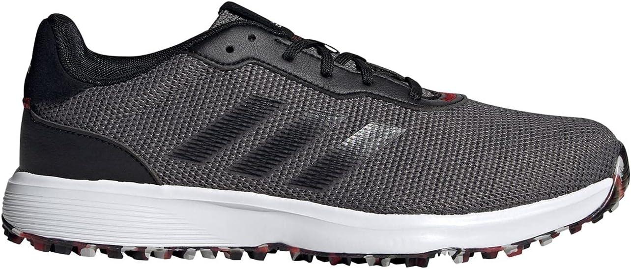 imageadidas Mens S2G Spikeless Golf ShoesGrey FourCore BlackScarlet