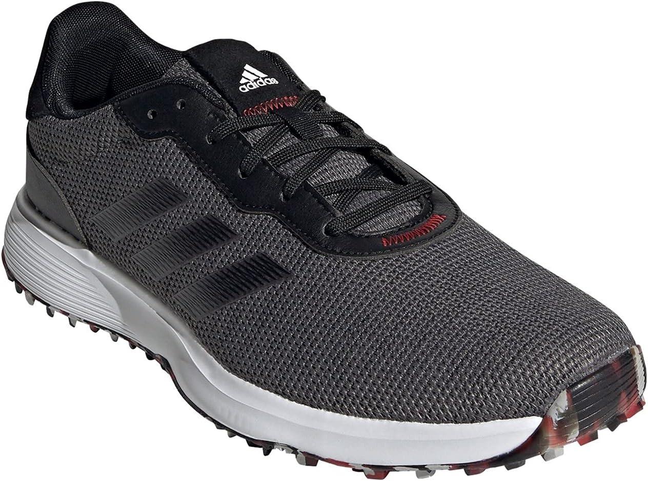 imageadidas Mens S2G Spikeless Golf ShoesGrey FourCore BlackScarlet