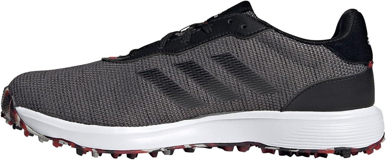 imageadidas Mens S2G Spikeless Golf ShoesGrey FourCore BlackScarlet