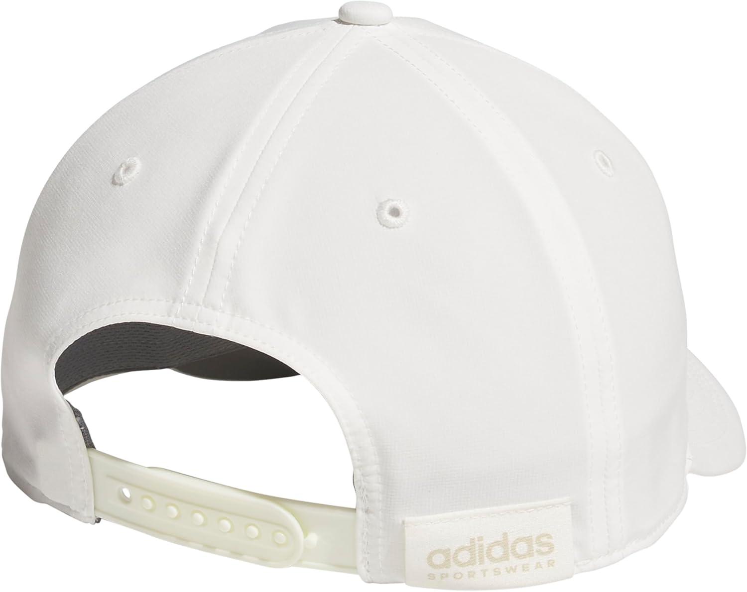 imageadidas Mens Sport 5Panel High Crown Structured Snapback Adjustable Fit CapOff WhitePutty GreyGrey