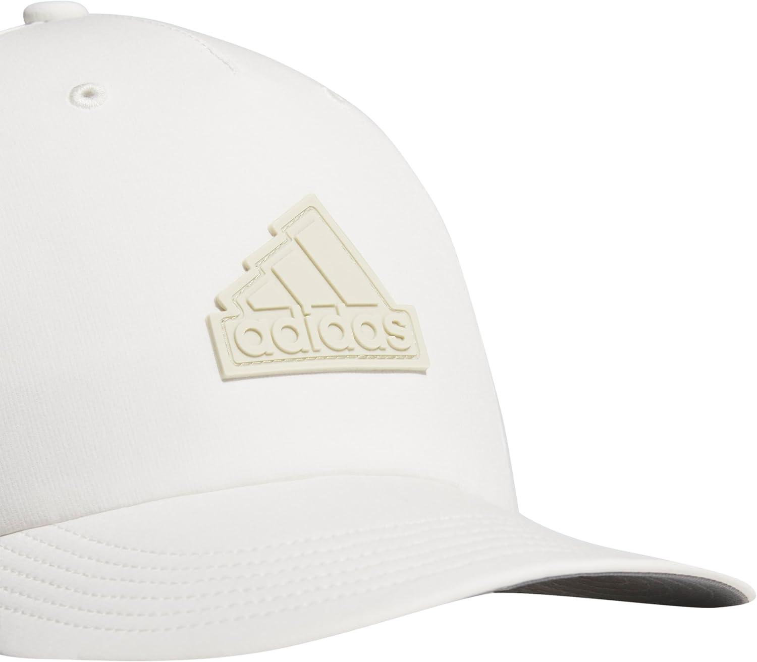 imageadidas Mens Sport 5Panel High Crown Structured Snapback Adjustable Fit CapOff WhitePutty GreyGrey
