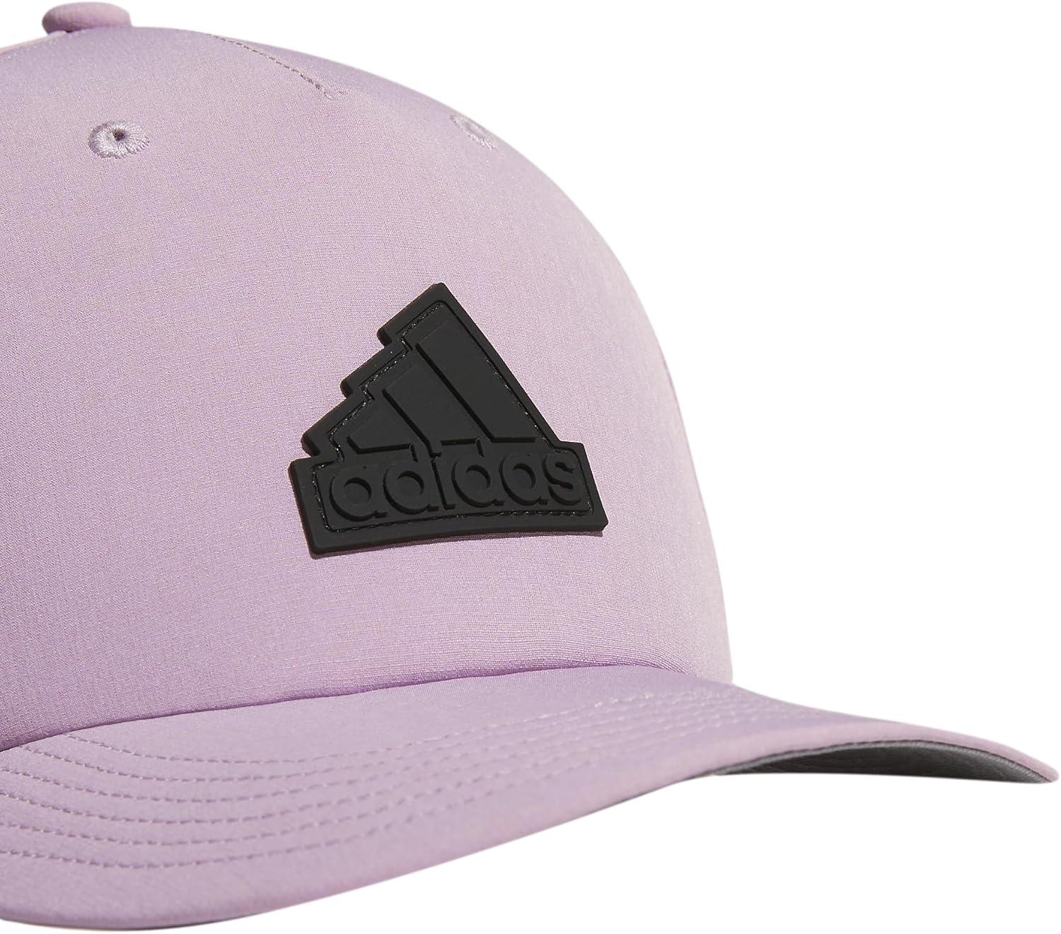 imageadidas Mens Sport 5Panel High Crown Structured Snapback Adjustable Fit CapPreloved Fig PurpleBlackGrey