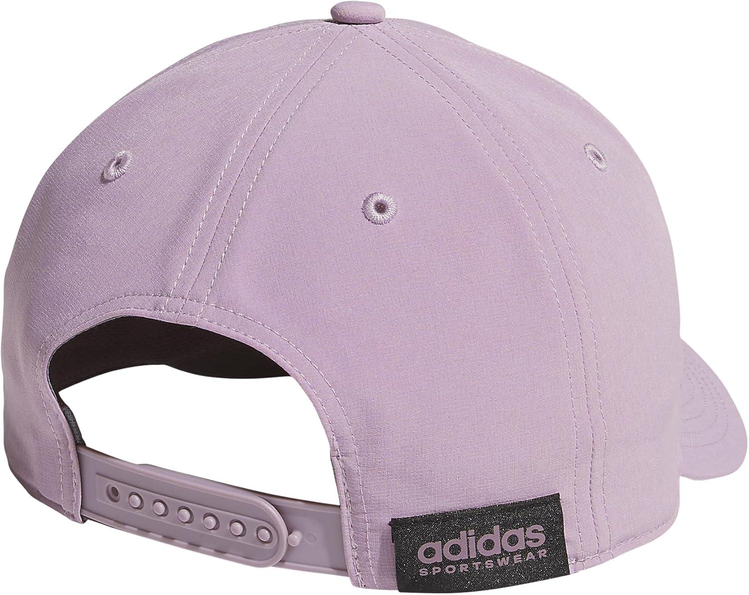 imageadidas Mens Sport 5Panel High Crown Structured Snapback Adjustable Fit CapPreloved Fig PurpleBlackGrey