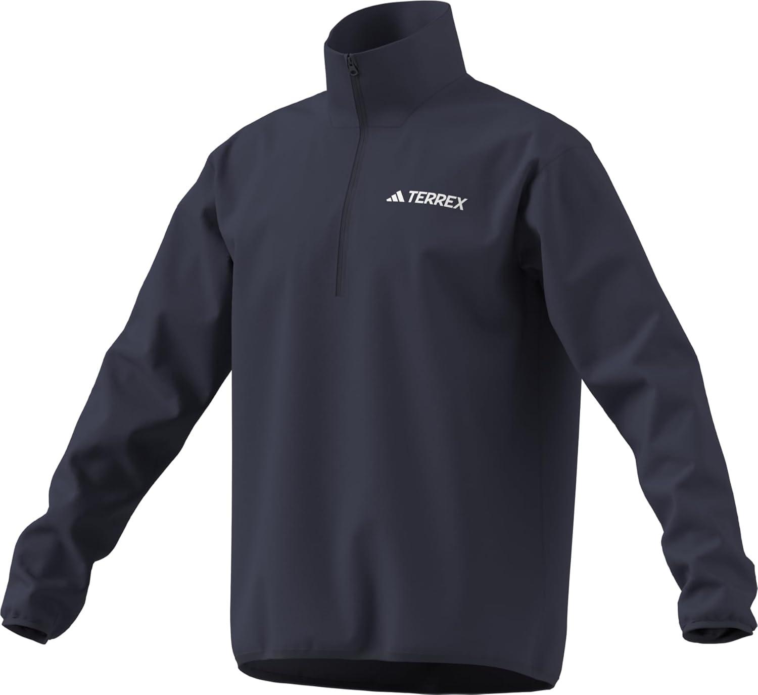 imageadidas Mens Terrex Multi Essentials HalfZip Fleece Hiking JacketShadow Navy