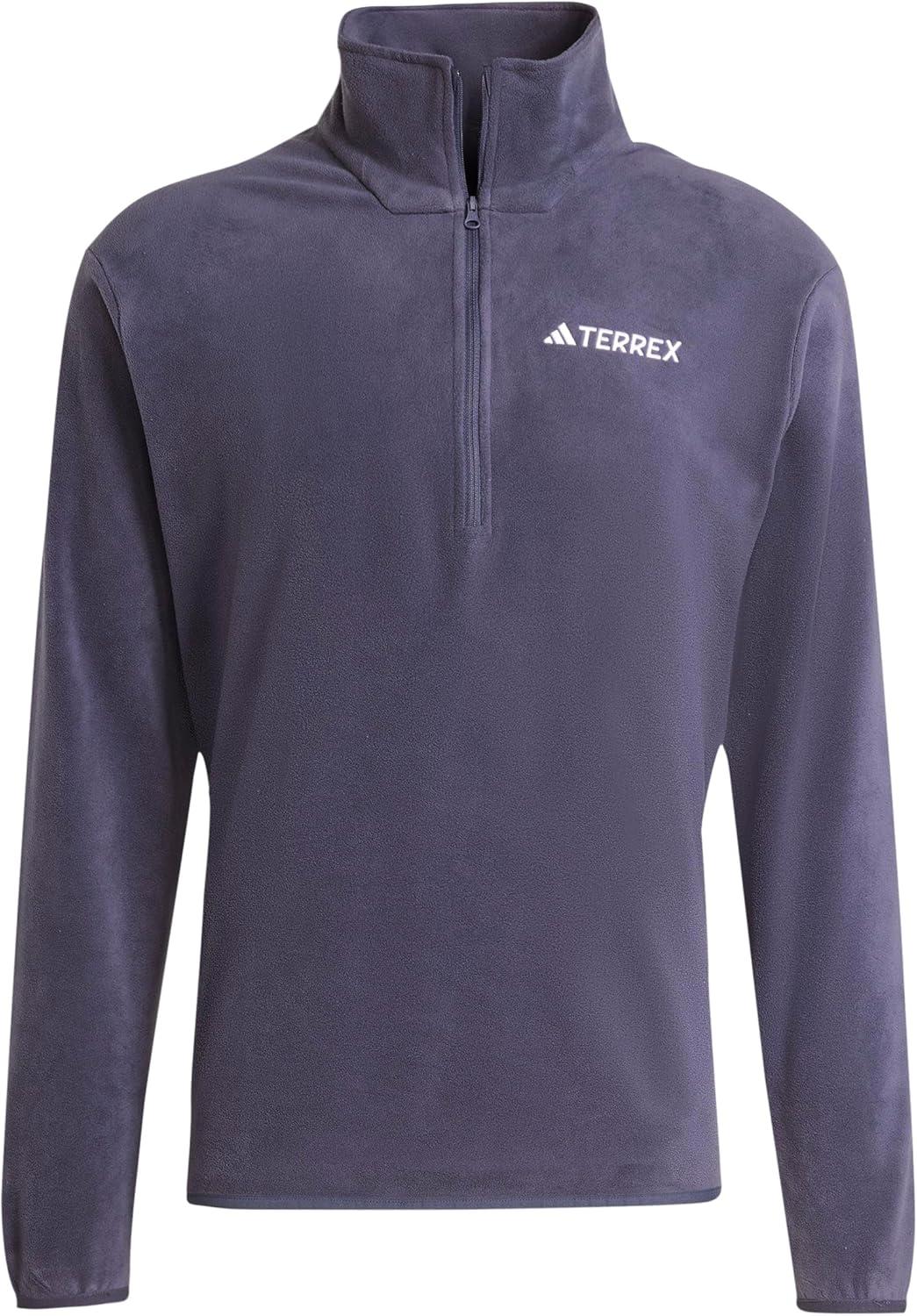 imageadidas Mens Terrex Multi Essentials HalfZip Fleece Hiking JacketShadow Navy