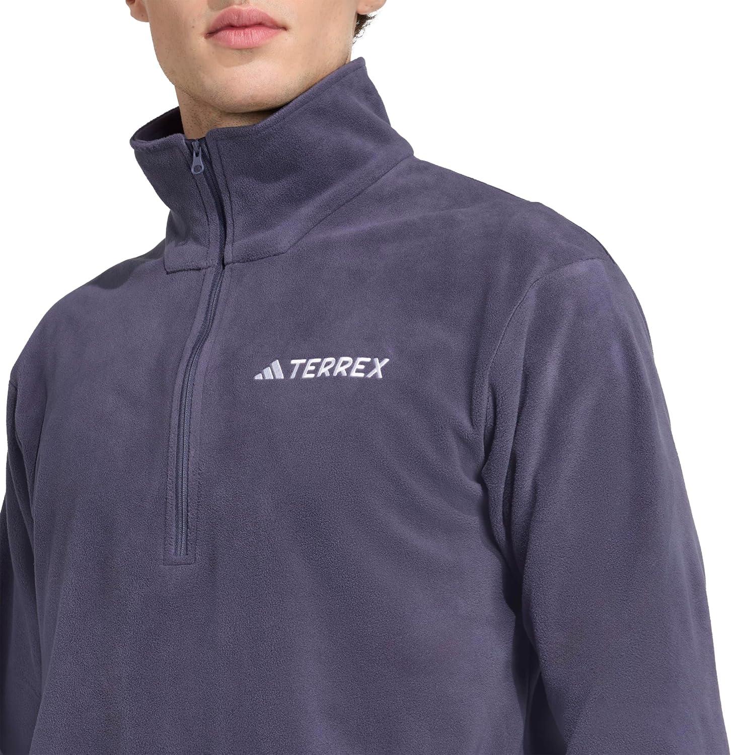 imageadidas Mens Terrex Multi Essentials HalfZip Fleece Hiking JacketShadow Navy