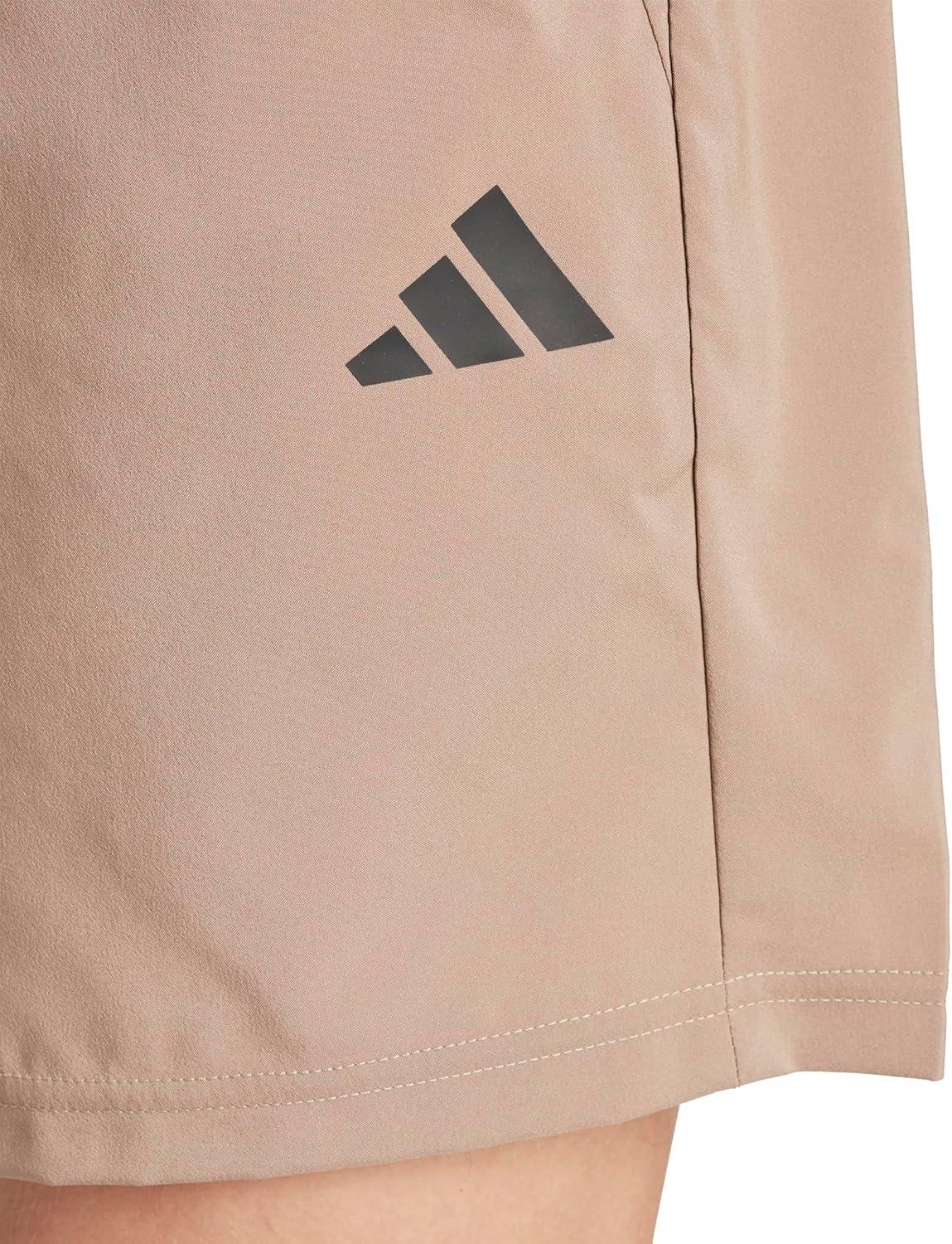 imageadidas Mens Train Essentials Woven ShortsChalky BrownBlack