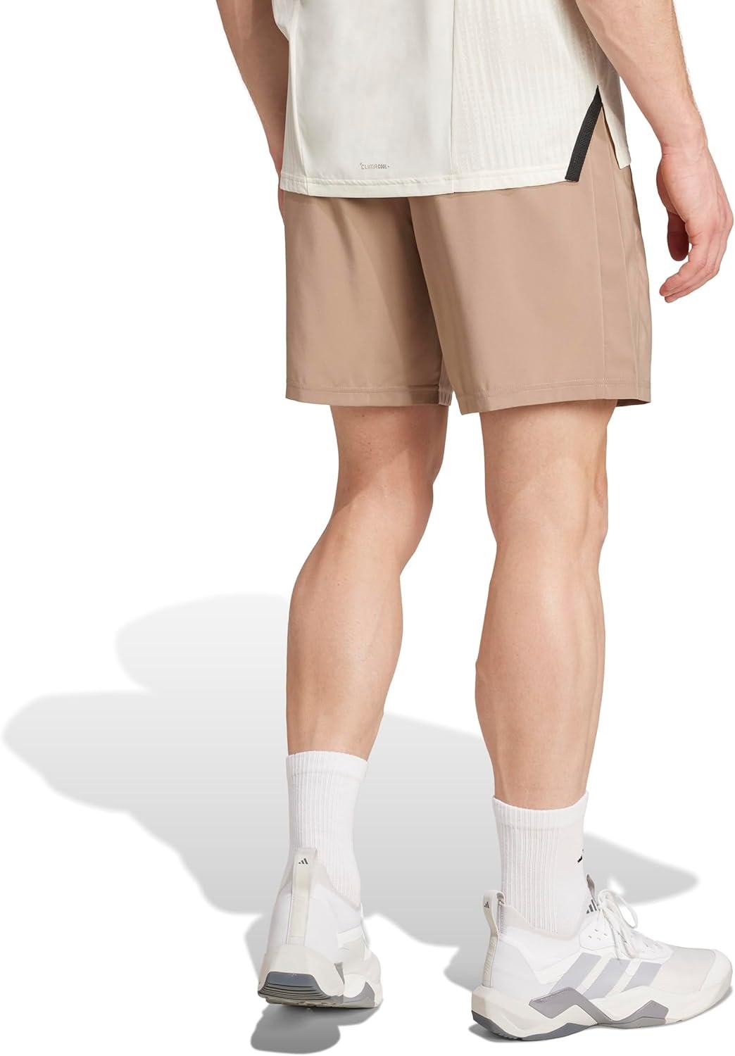 imageadidas Mens Train Essentials Woven ShortsChalky BrownBlack