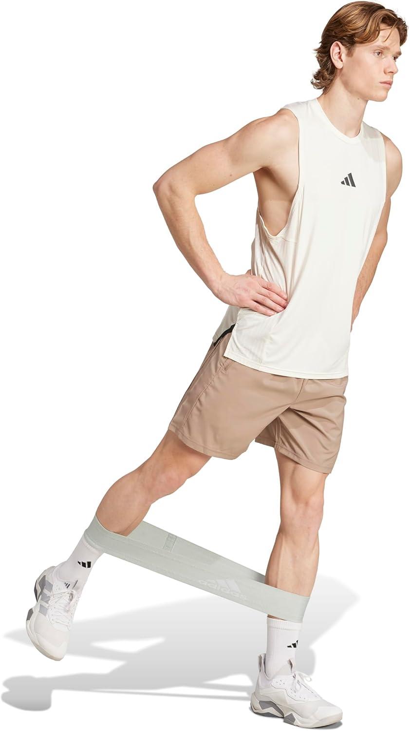 imageadidas Mens Train Essentials Woven ShortsChalky BrownBlack