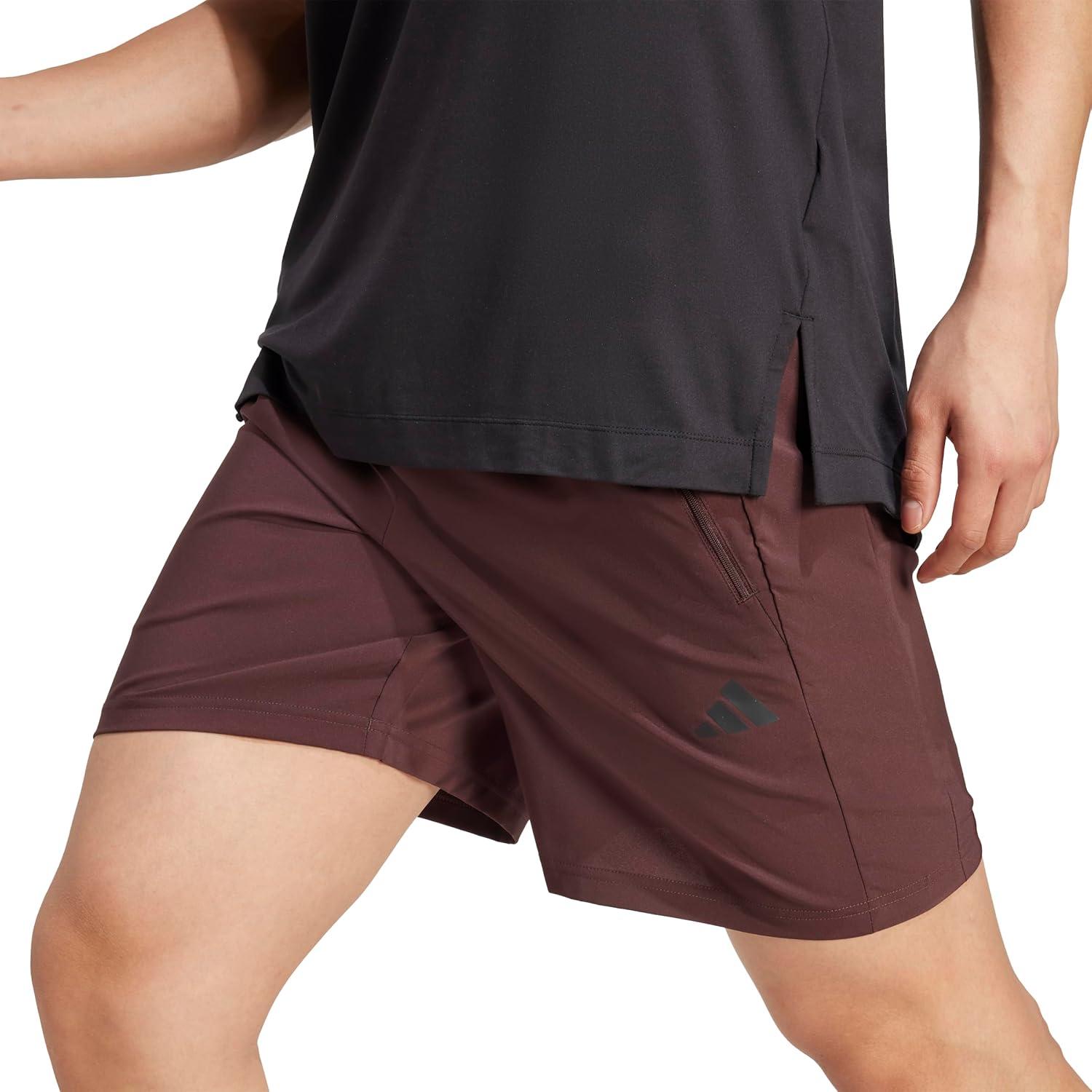 imageadidas Mens Train Essentials Woven ShortsShadow BrownBlack