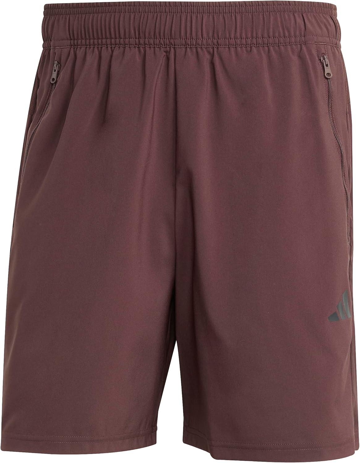 imageadidas Mens Train Essentials Woven ShortsShadow BrownBlack