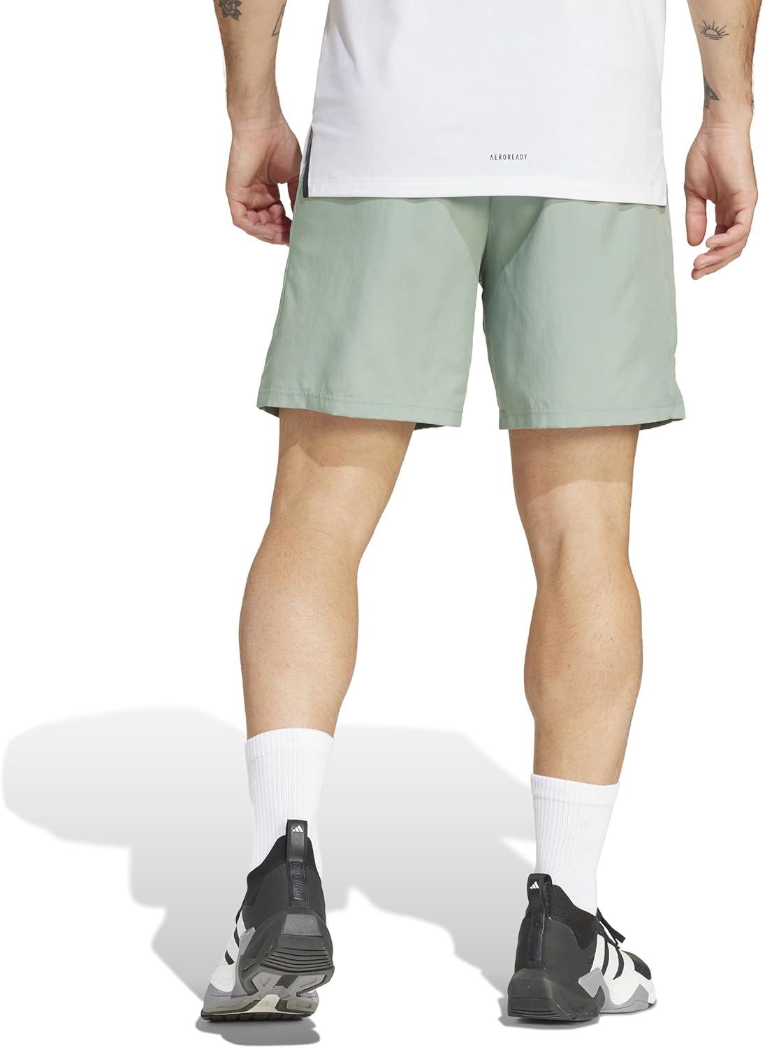 imageadidas Mens Train Essentials Woven ShortsSilver GreenWhite