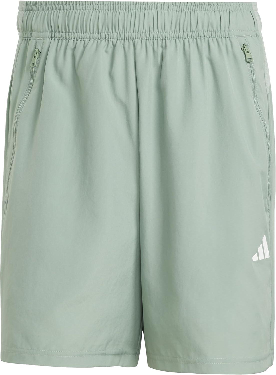 imageadidas Mens Train Essentials Woven ShortsSilver GreenWhite