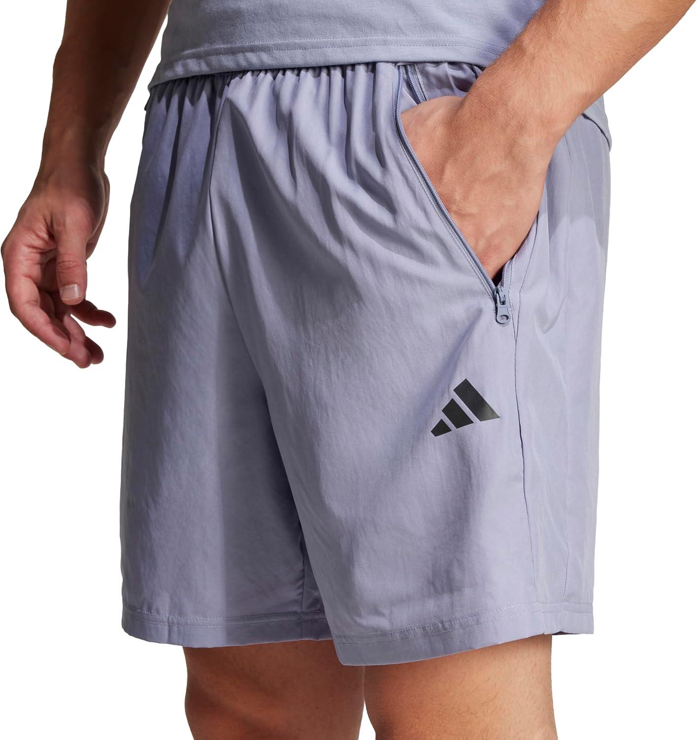 imageadidas Mens Train Essentials Woven ShortsSilver VioletBlack