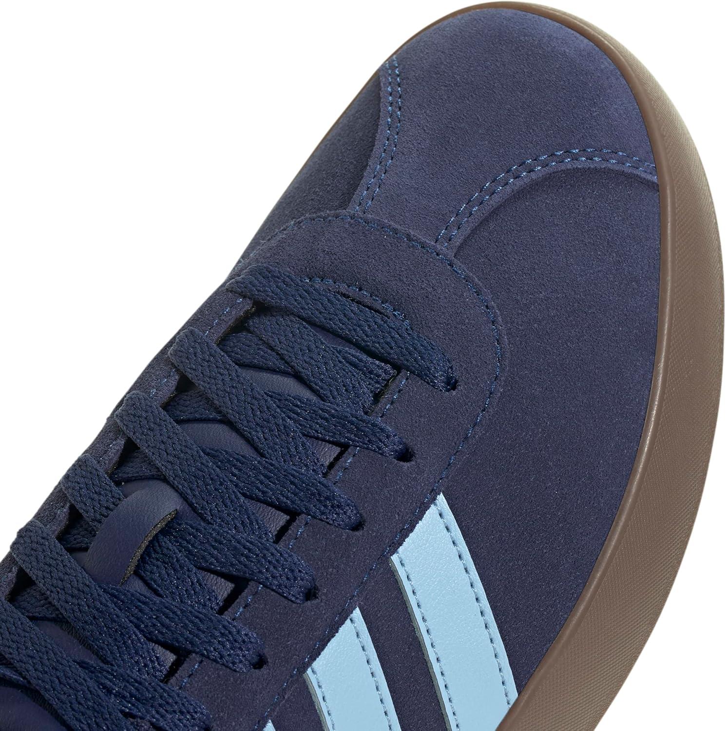 imageadidas Mens VL Court 30 ShoeDark BlueClear SkyGold Metallic