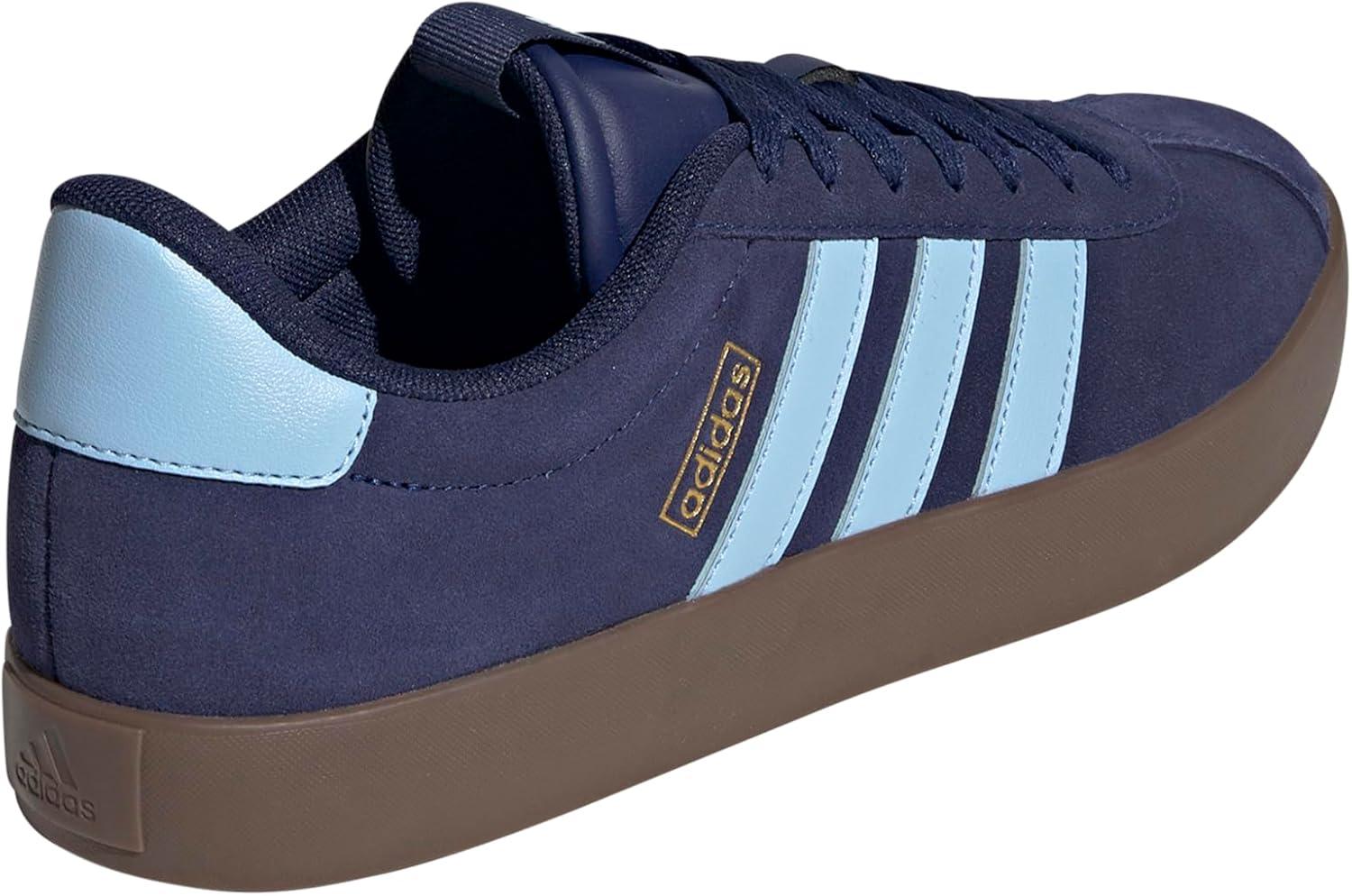 imageadidas Mens VL Court 30 ShoeDark BlueClear SkyGold Metallic