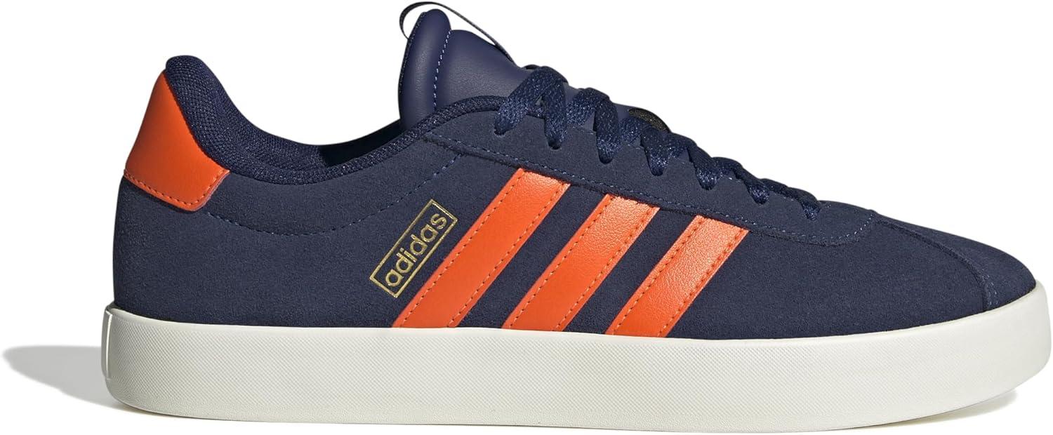imageadidas Mens VL Court 30 ShoeDark BlueImpact OrangeGold Metallic