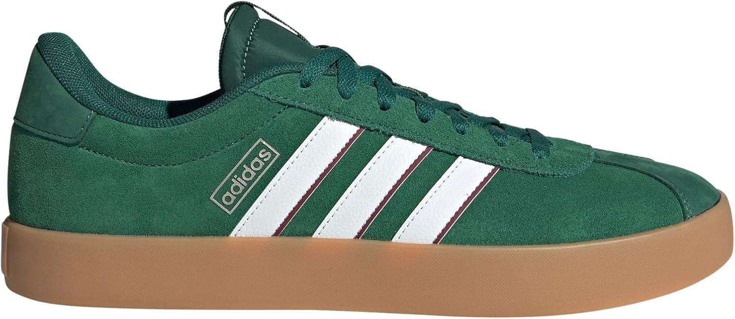 imageadidas Mens VL Court 30 ShoeDark GreenWhiteCollegiate Burgundy