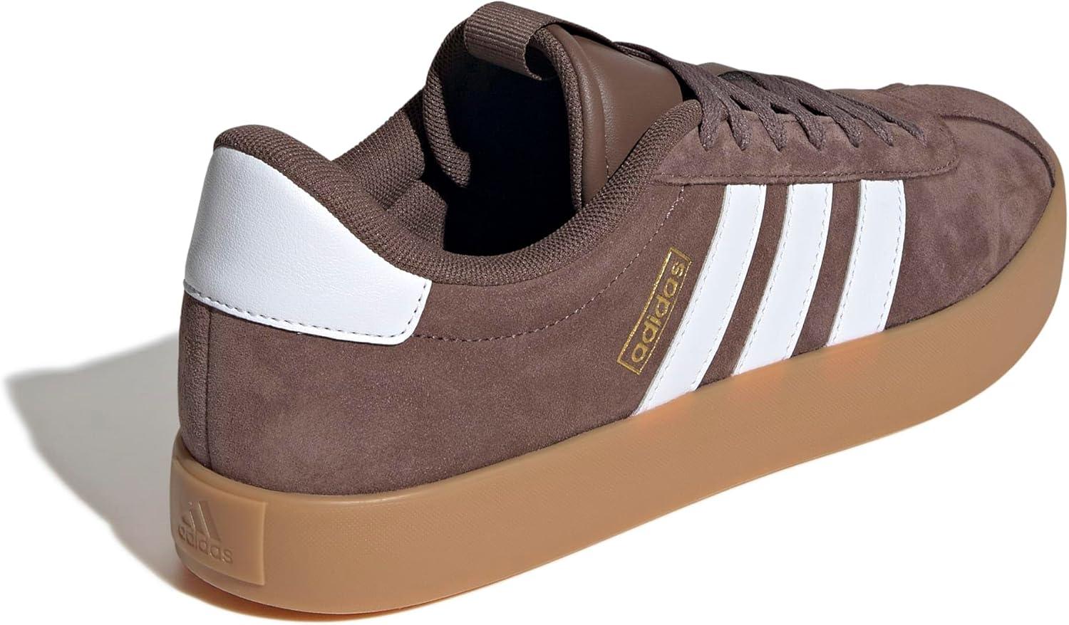 imageadidas Mens VL Court 30 ShoeEarth StrataWhiteGold Metallic