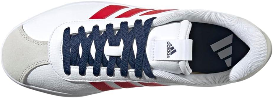 imageadidas Mens VL Court 30 ShoeWhiteBetter ScarletTeam Navy Blue