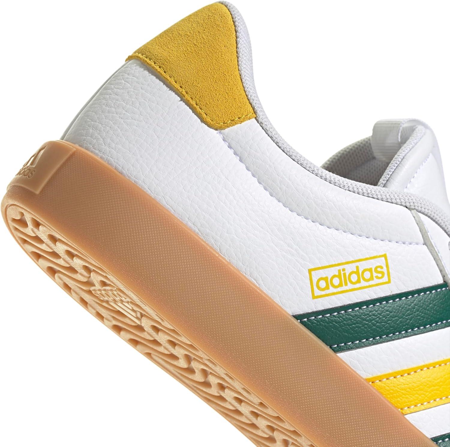 imageadidas Mens VL Court 30 ShoeWhiteCollegiate GreenUtility Yellow