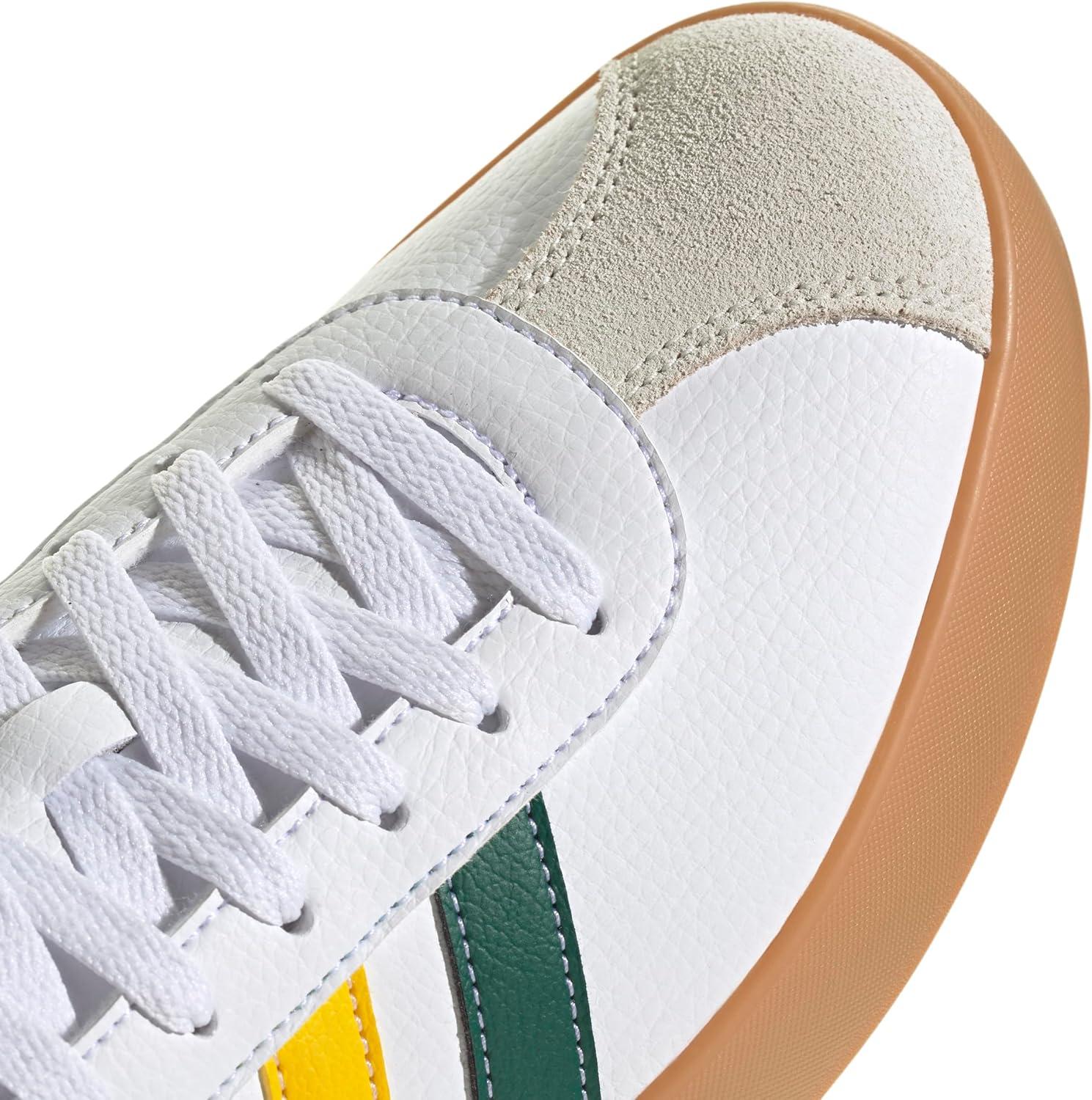 imageadidas Mens VL Court 30 ShoeWhiteCollegiate GreenUtility Yellow