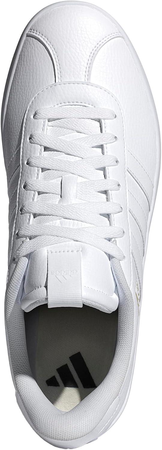imageadidas Mens VL Court 30 ShoeWhiteWhiteGold Metallic