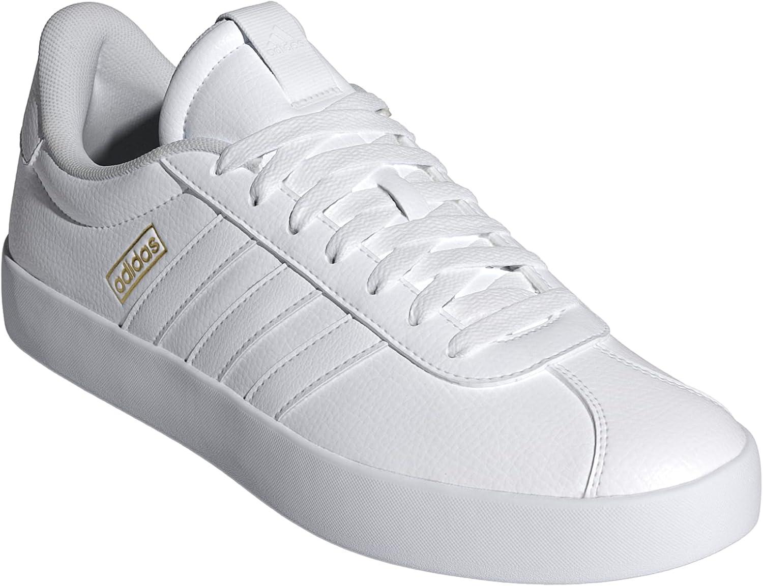 imageadidas Mens VL Court 30 ShoeWhiteWhiteGold Metallic
