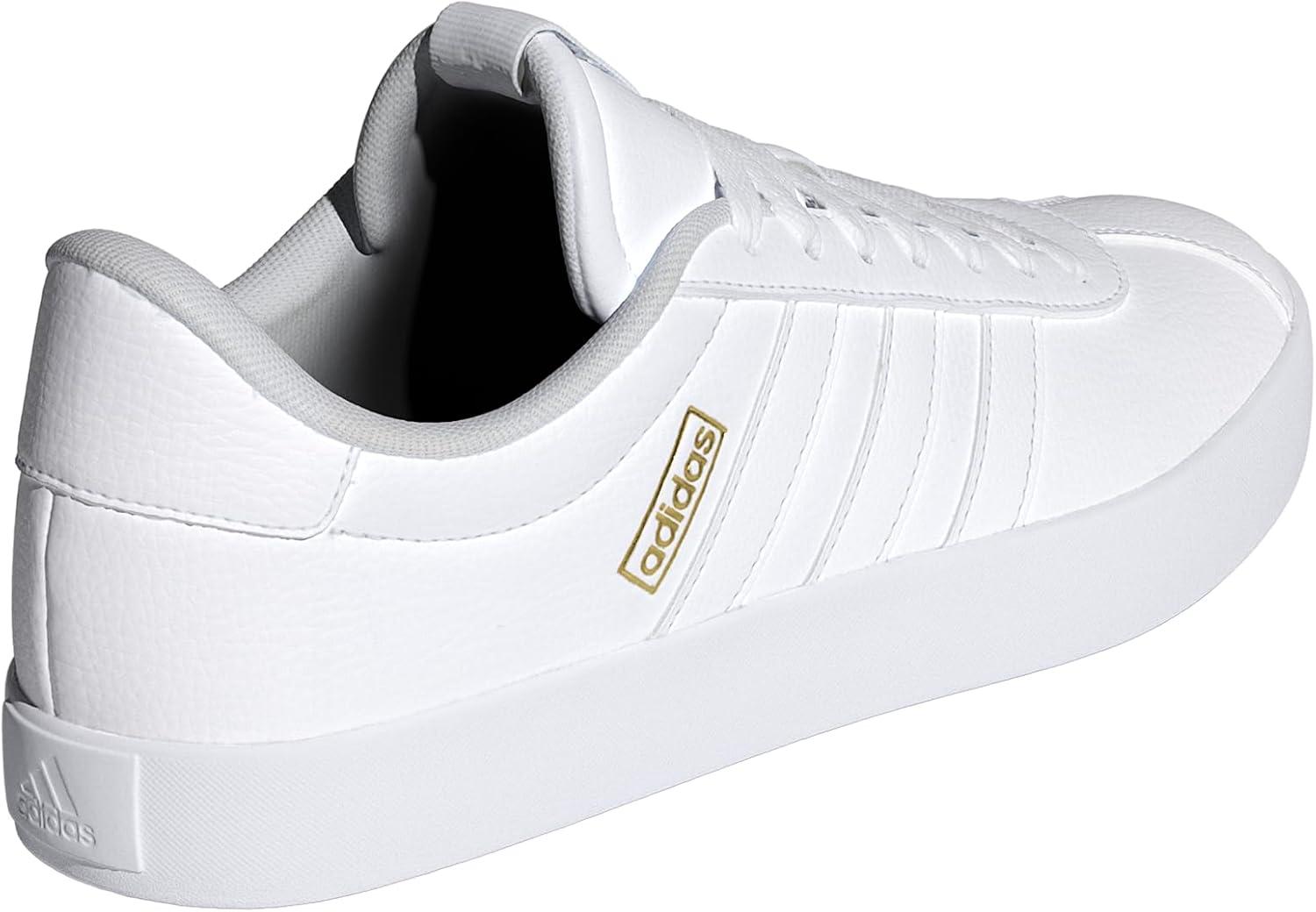 imageadidas Mens VL Court 30 ShoeWhiteWhiteGold Metallic