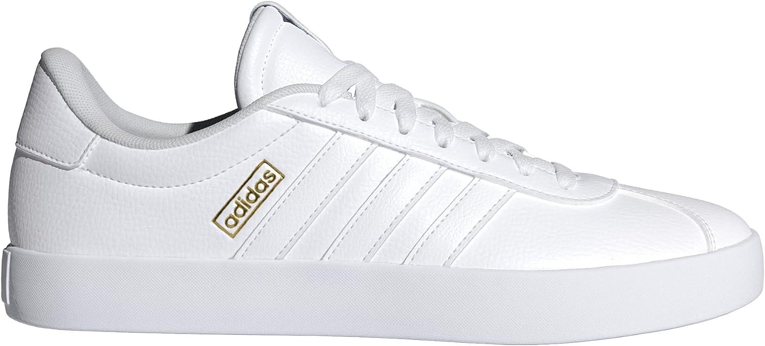 imageadidas Mens VL Court 30 ShoeWhiteWhiteGold Metallic