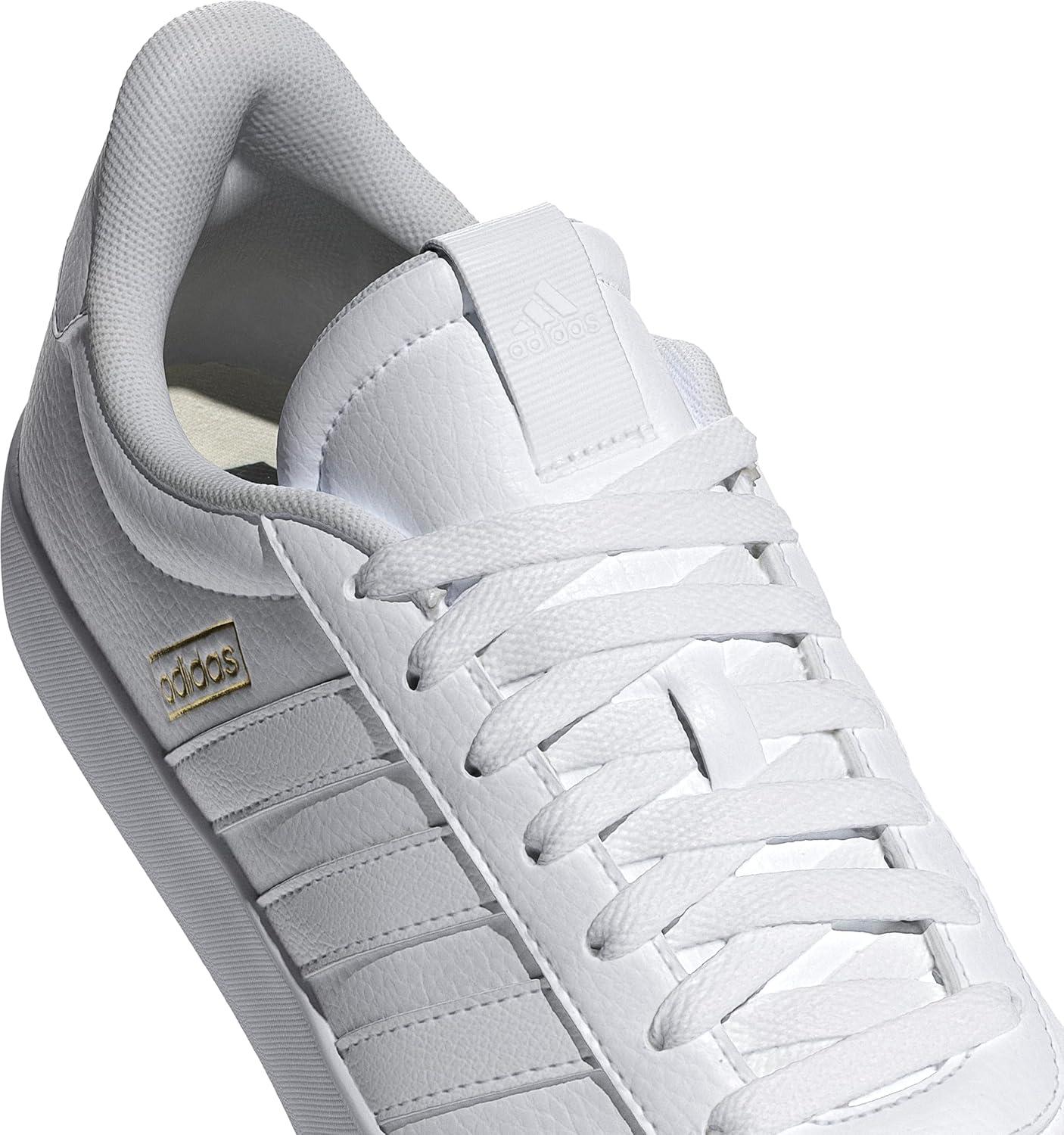 imageadidas Mens VL Court 30 ShoeWhiteWhiteGold Metallic