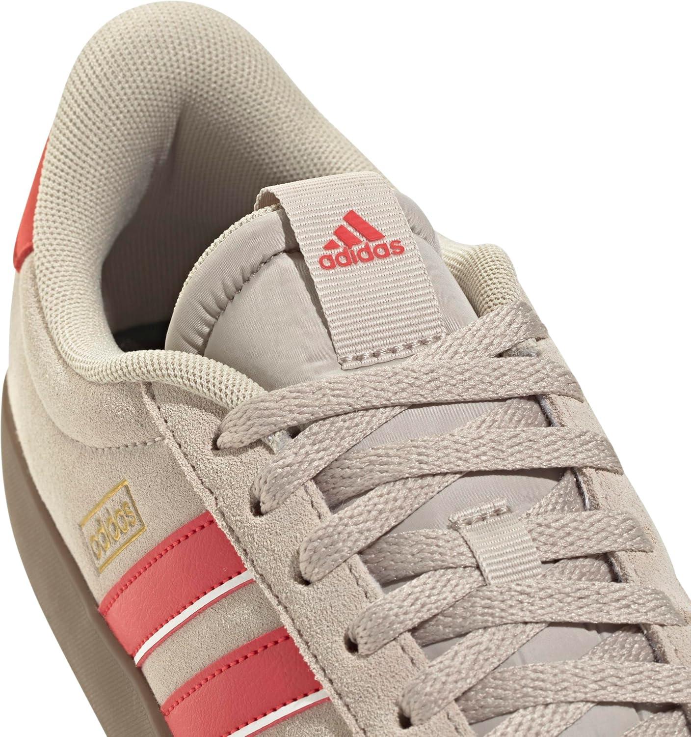 imageadidas Mens VL Court 30 ShoeWonder BeigeBetter ScarletWhite
