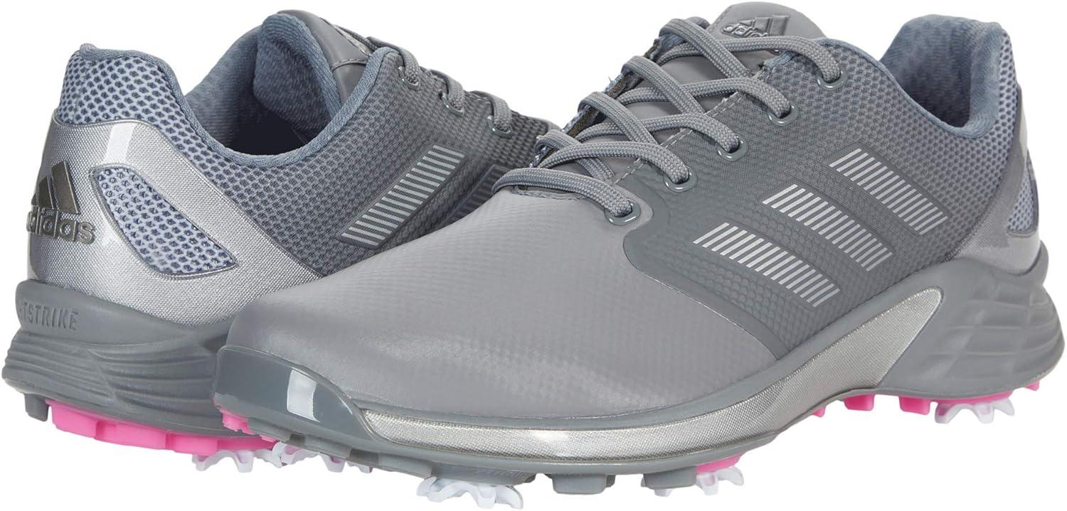imageadidas Mens Zg21 Recycled Polyester Golf ShoesGreySilverScreaming Pink