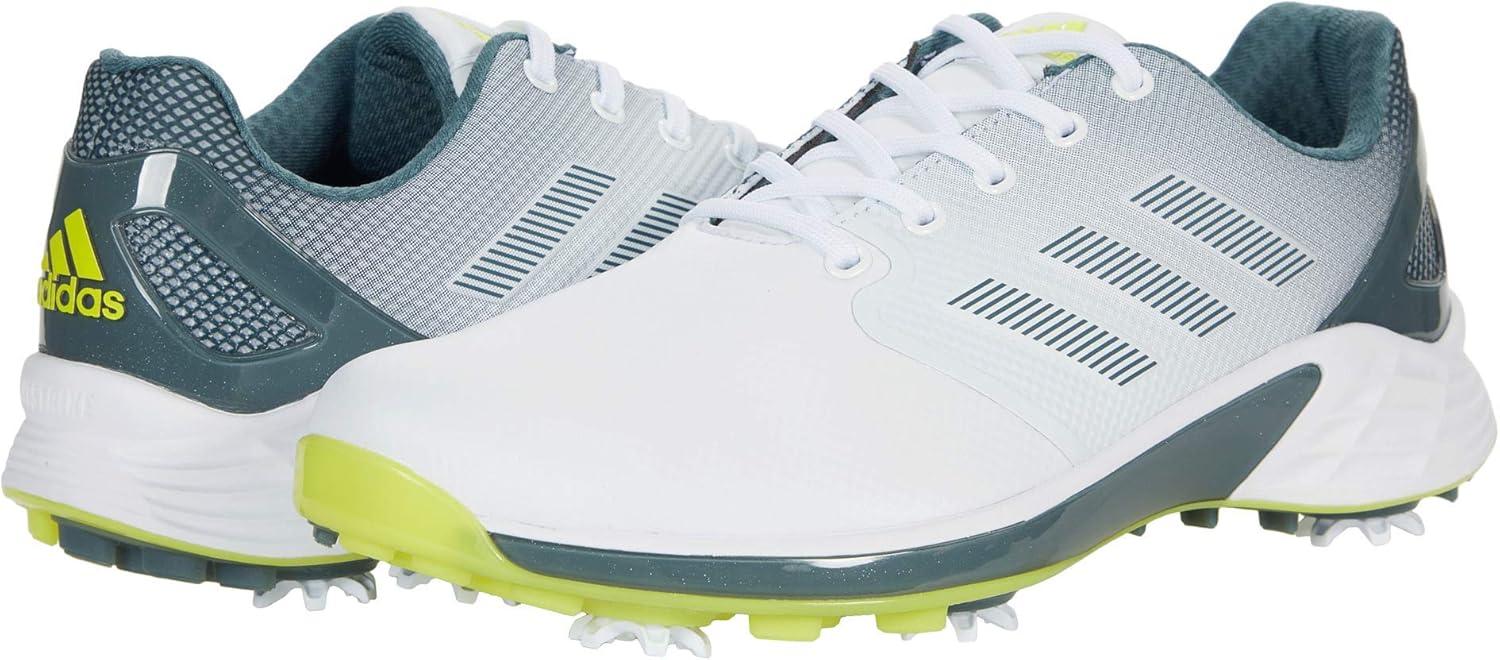 imageadidas Mens Zg21 Recycled Polyester Golf ShoesWhiteAcid YellowBlue Oxide