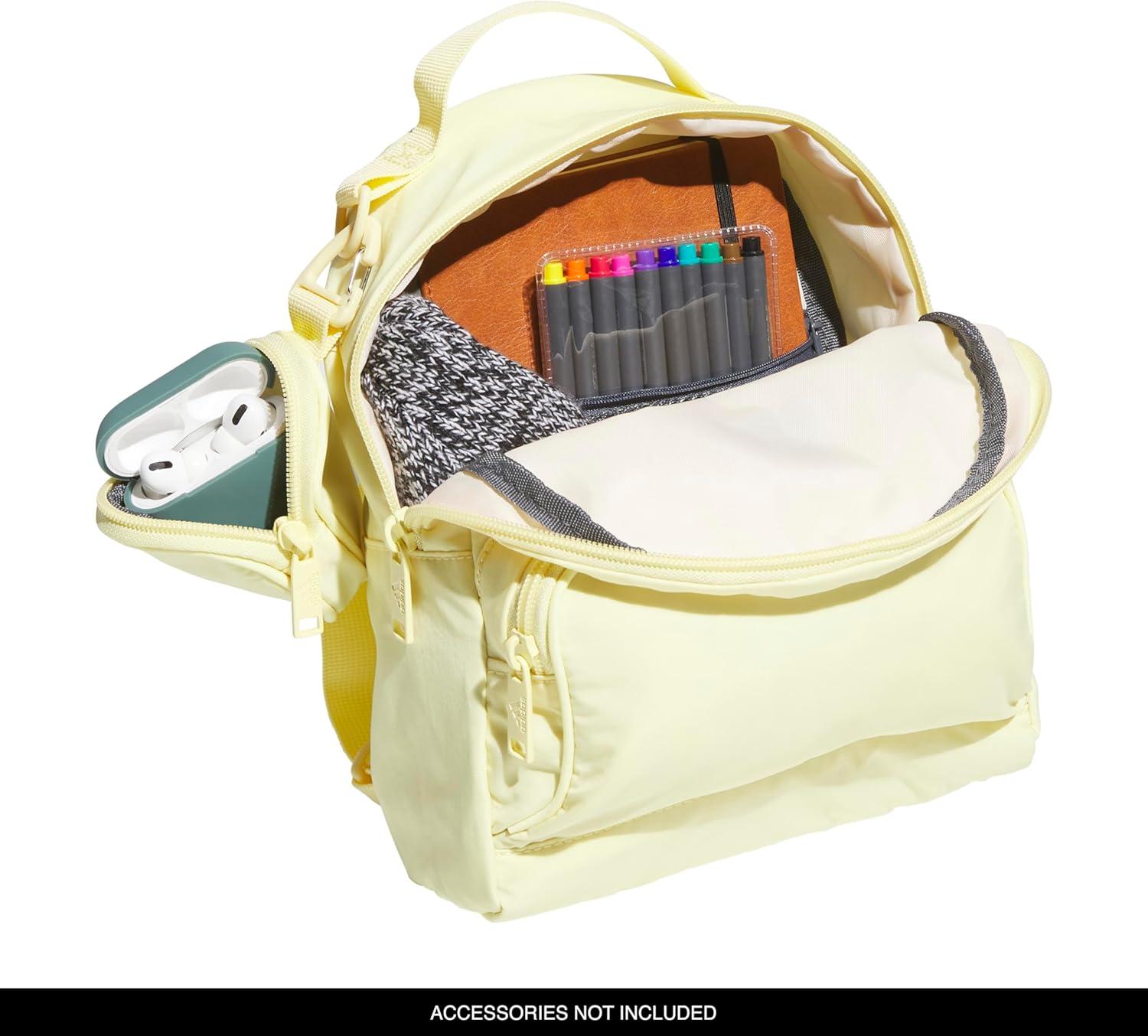 imageadidas Mini Backpack for Women Small Bag for Travel Gym Festival ampamp More BlackWhite One SizeAlmost Yellow