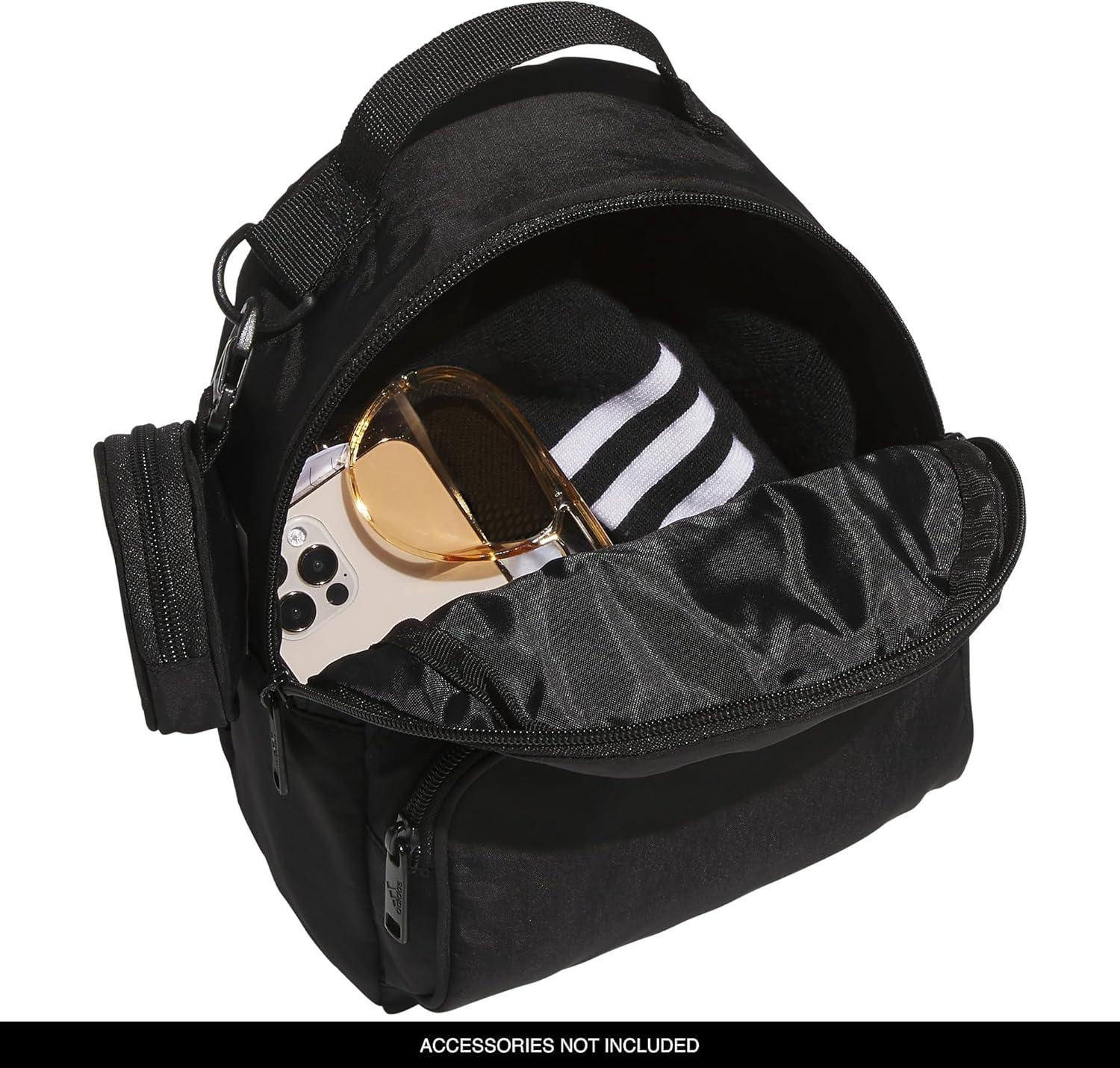 imageadidas Mini Backpack for Women Small Bag for Travel Gym Festival ampamp More BlackWhite One SizeBlackWhite