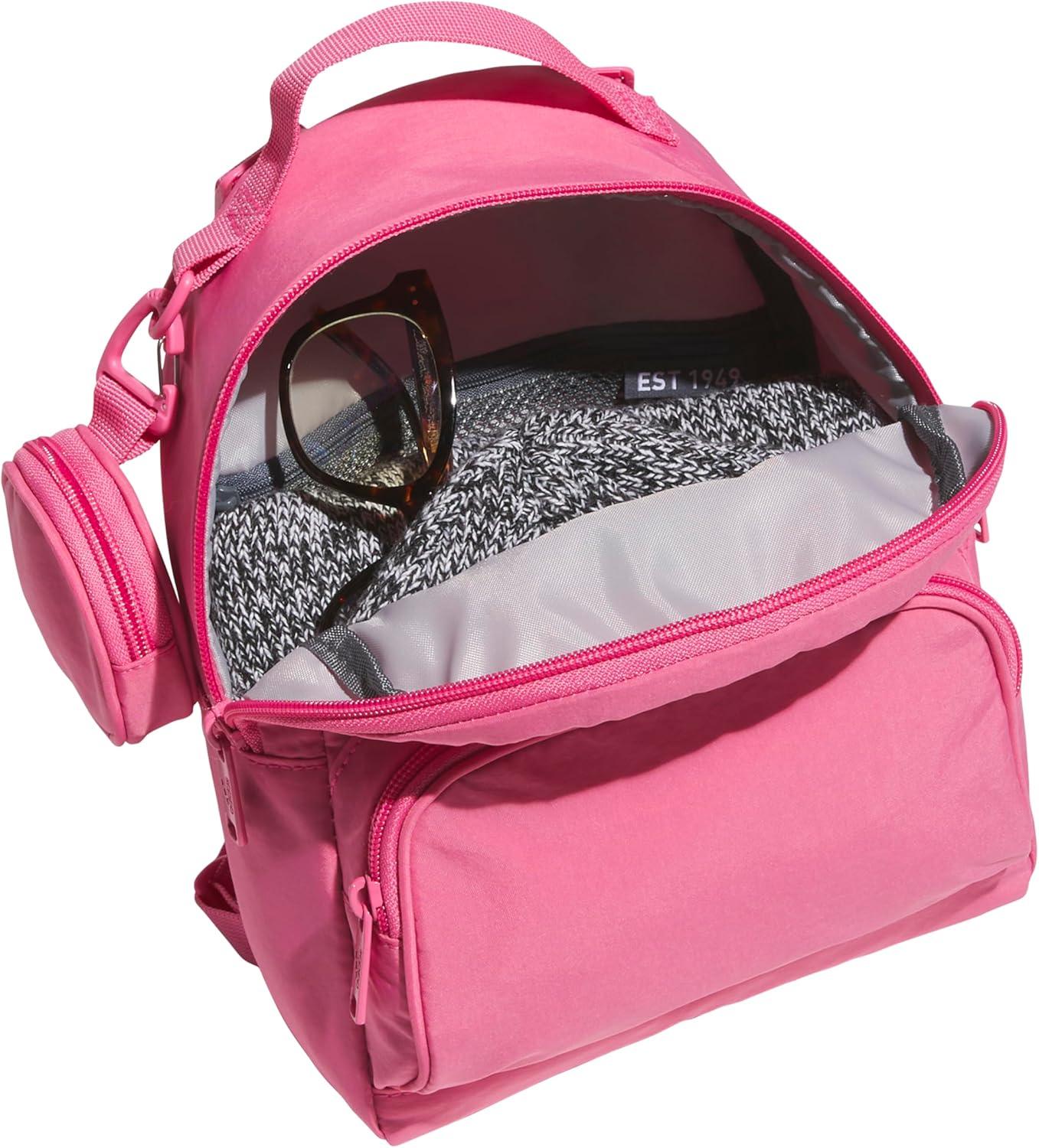 imageadidas Mini Backpack for Women Small Bag for Travel Gym Festival ampamp More BlackWhite One SizePink Fusion