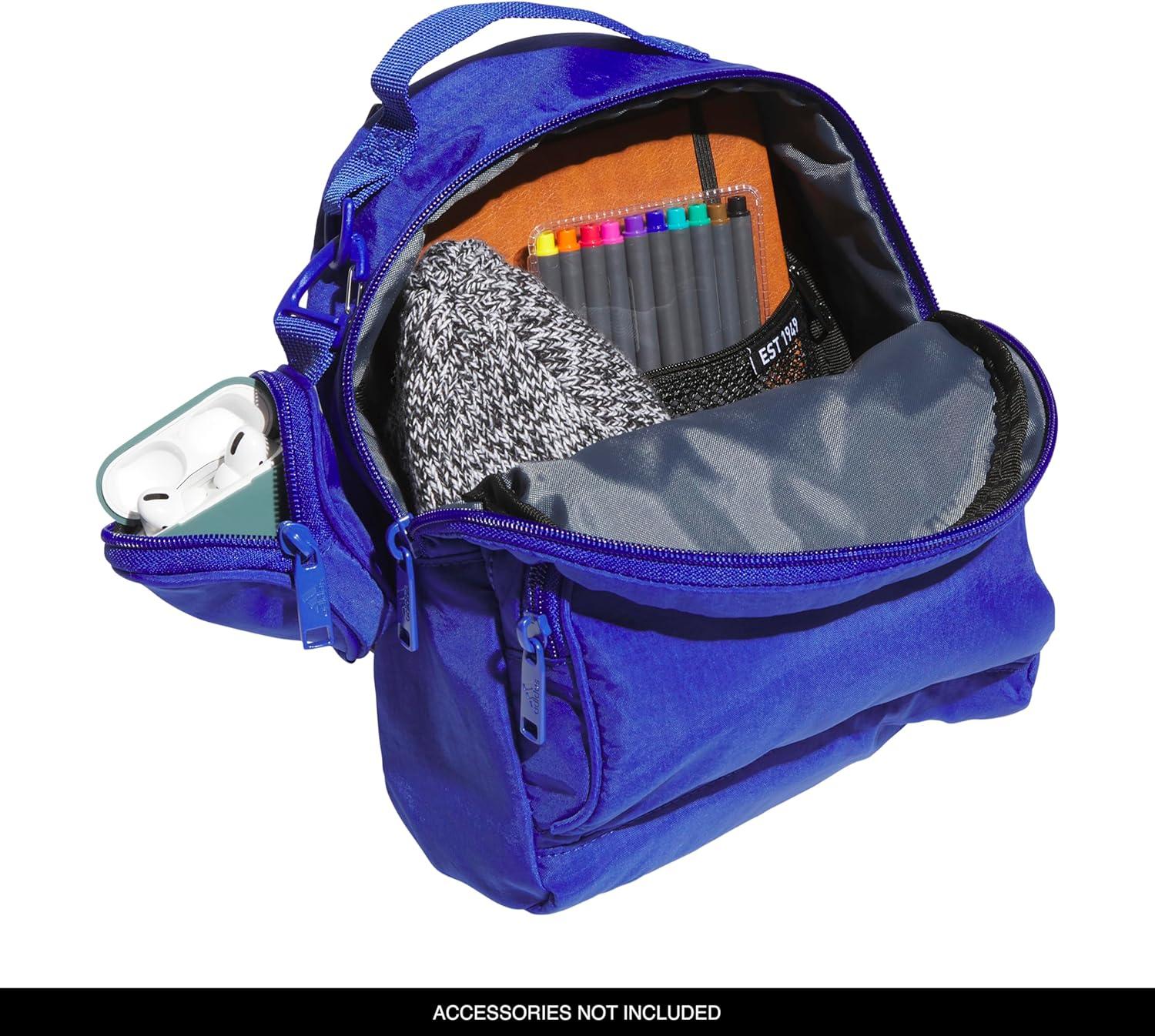 imageadidas Mini Backpack for Women Small Bag for Travel Gym Festival ampamp More BlackWhite One SizeSemi Lucid Blue