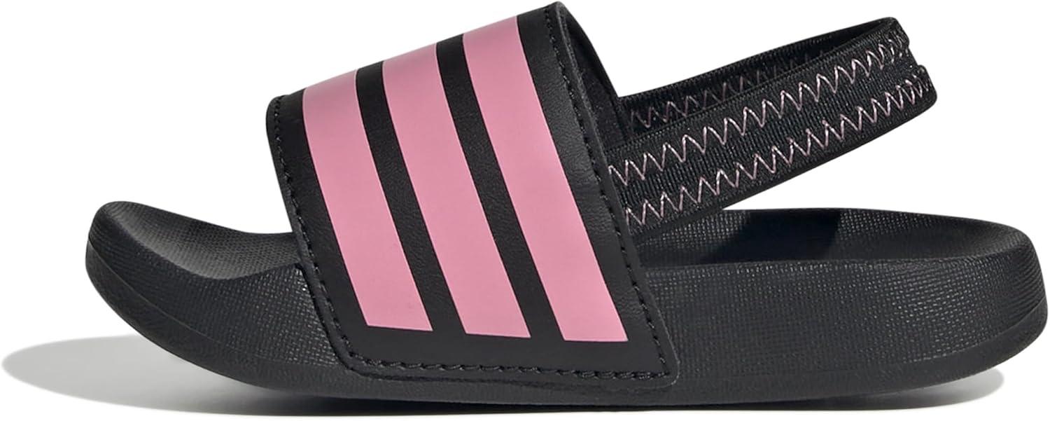 imageadidas Originals Kids Adilette Estrap SandalBlackBliss PinkBlack
