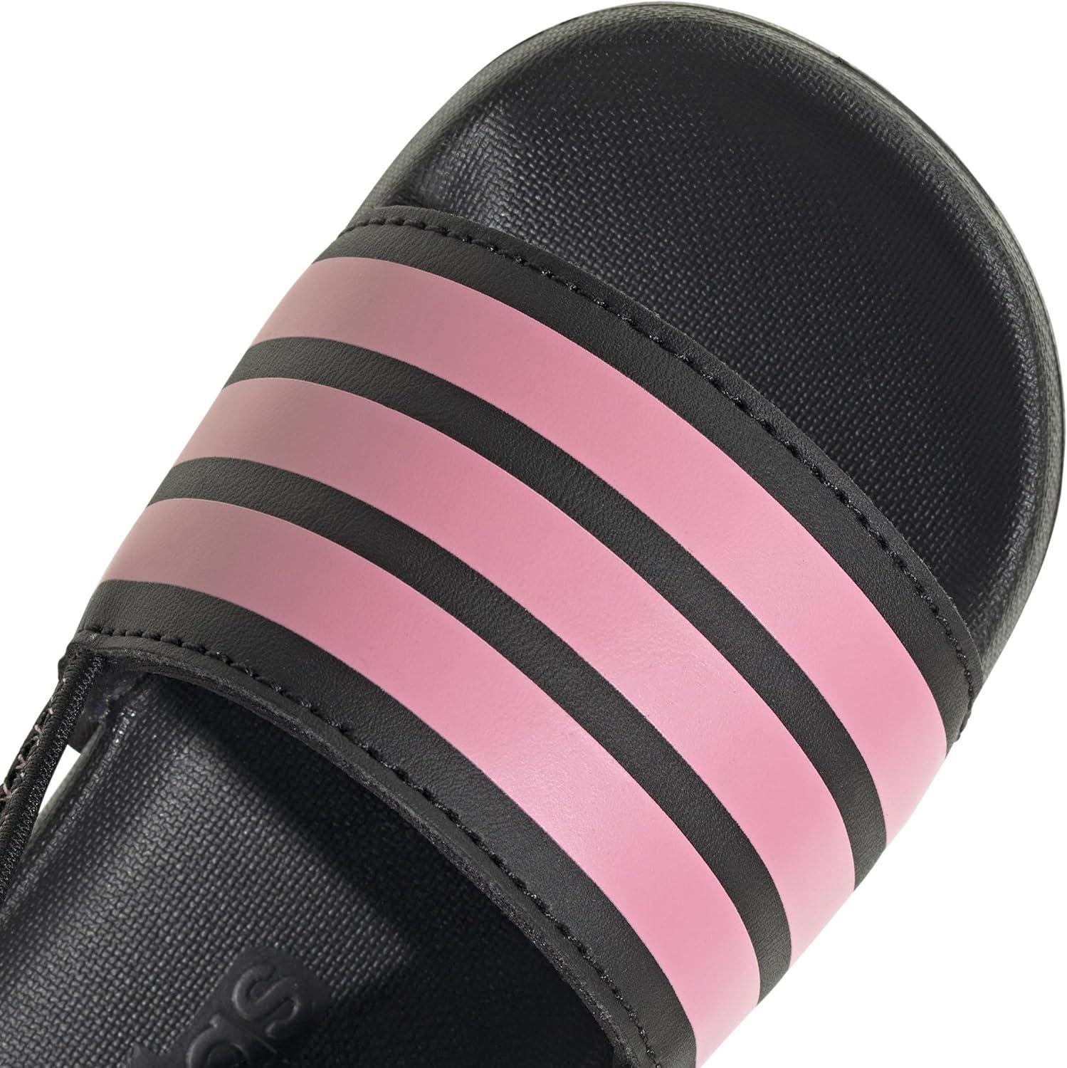 imageadidas Originals Kids Adilette Estrap SandalBlackBliss PinkBlack