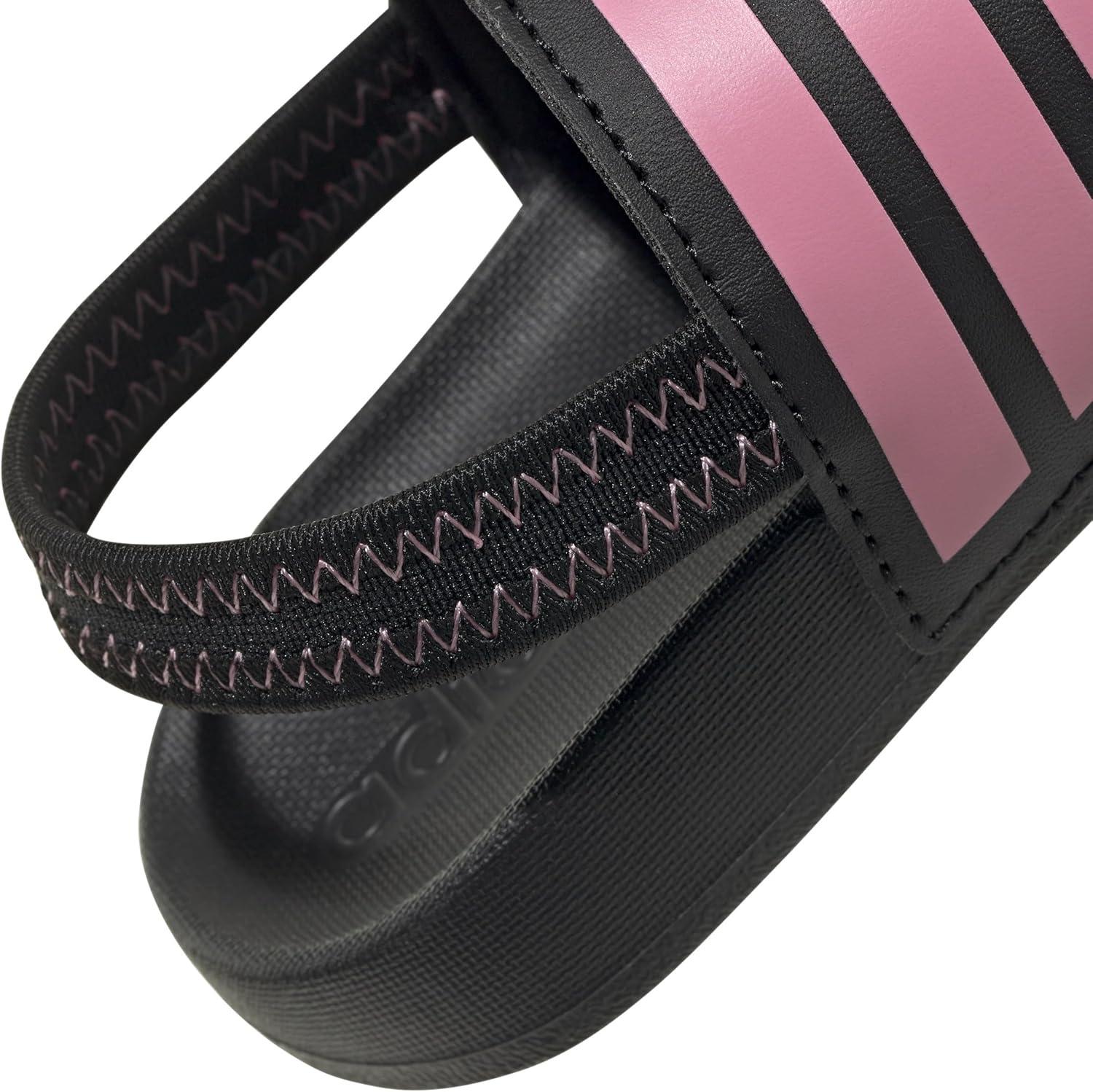imageadidas Originals Kids Adilette Estrap SandalBlackBliss PinkBlack